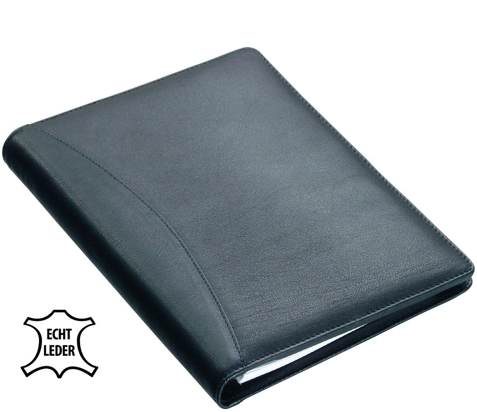 30007_ges Alassio Ringbuchmappe ´BENACO´, DIN A5, Nappa-Leder, schwarz