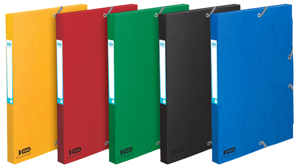 100200360589322fa46a4b ELBA Sammelbox Boston, DIN A4, Rückenbreite: 60 mm, sortiert