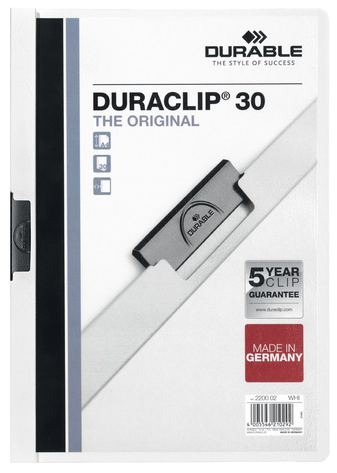 2200-02-durable589374be6e1ce DURABLE Klemmhefter DURACLIP ORIGINAL 30, DIN A4, hellblau