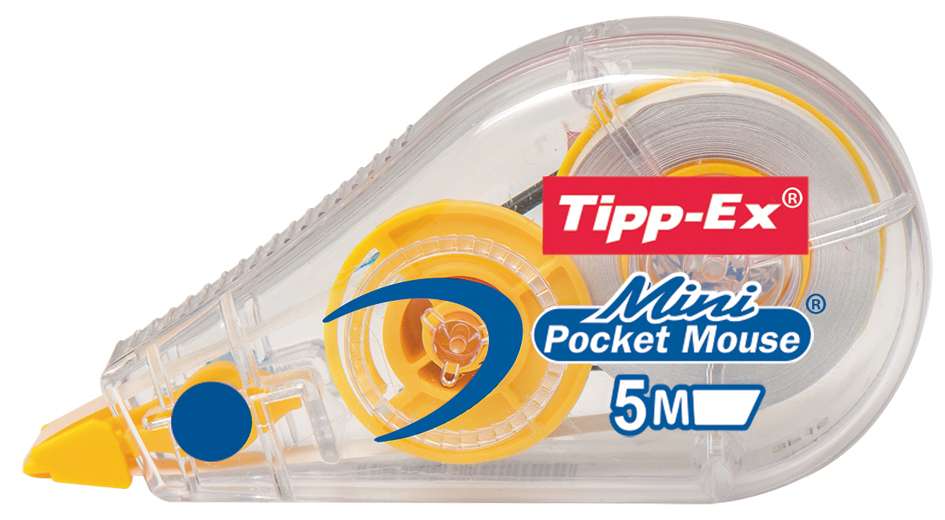 926397_gelb Tipp-Ex Korrekturroller Mini Pocket Mouse Fashion, 5 mmx5 m