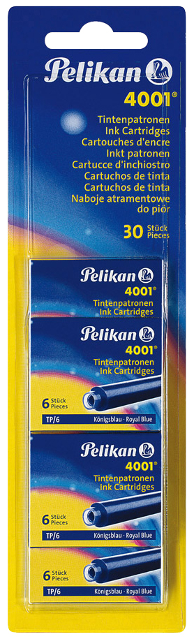 330845 Pelikan Tintenpatronen 4001 TP/6, königsblau