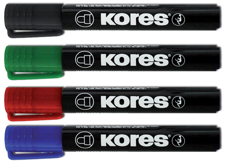 marka_Perma-farbenBJMjAyU8f7r3f Kores Permanent-Marker ´K MARKER´, Rundspitze, pink