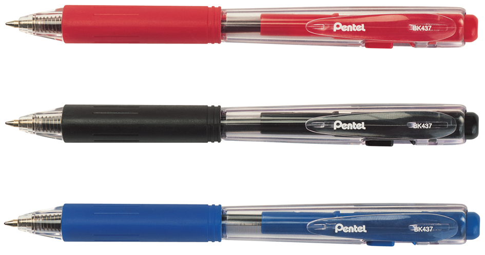 BK437-ABC Pentel Druckkugelschreiber BK437, schwarz