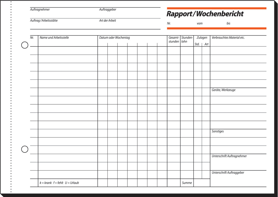 sigel Formularbuch ´Bautagebuch´, A4, 3 x 40 Blatt, SD