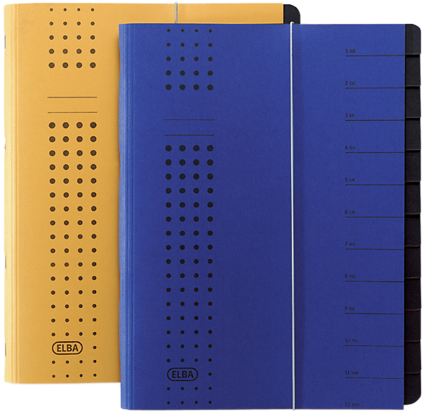 ELBA chic-Ordnungsmappe, A4 blau, Fächer 1-7, Karton