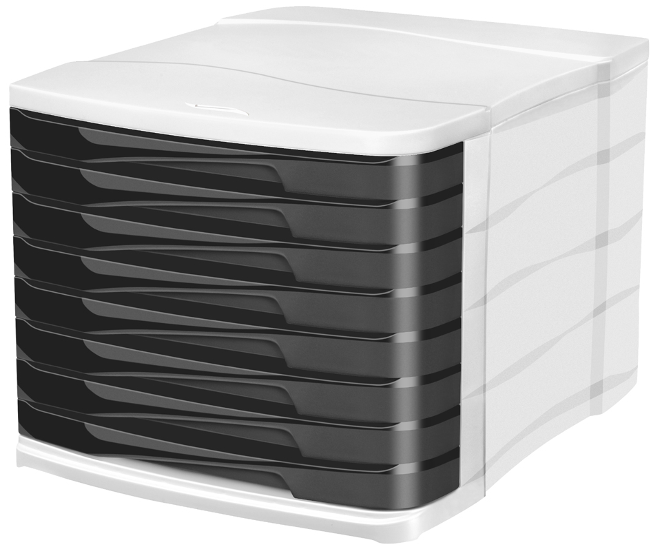 398eo_noir CEP Schubladenbox ELLYPSE OWA, 8 Schübe, schwarz