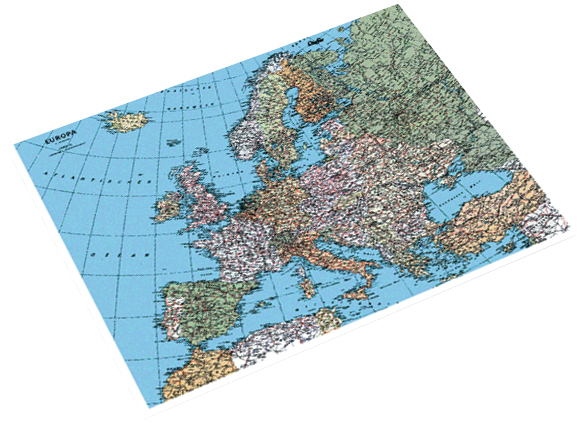 45347 Läufer Schreibunterlage Europa, 400 x 530 mm