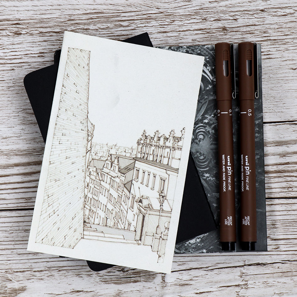 Uni_pin_Sepia uni-ball Fineliner PIN 03200 B, blau