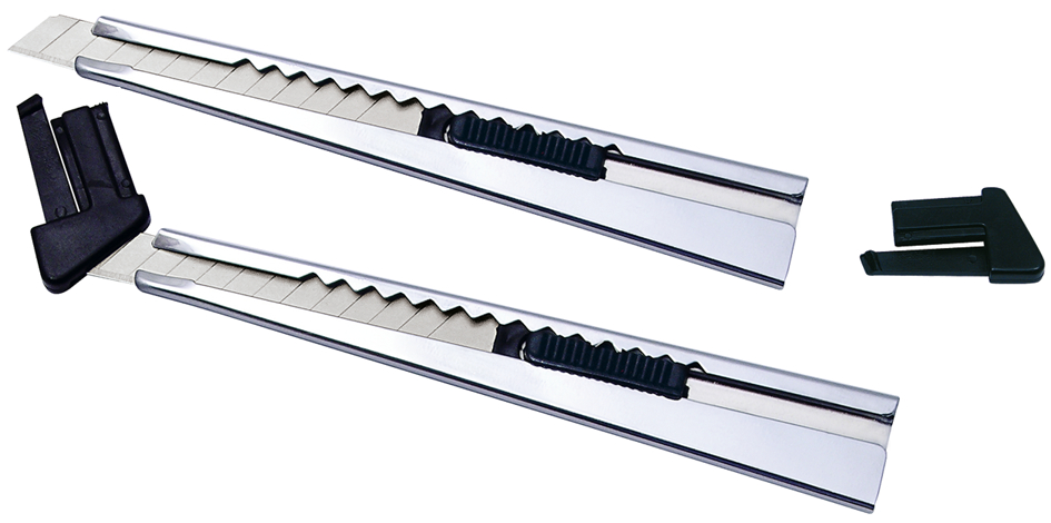 78_109_Abbrechhilfe WEDO Metall-Cutter, Klinge: 9 mm, mit Clip, farbig sortiert