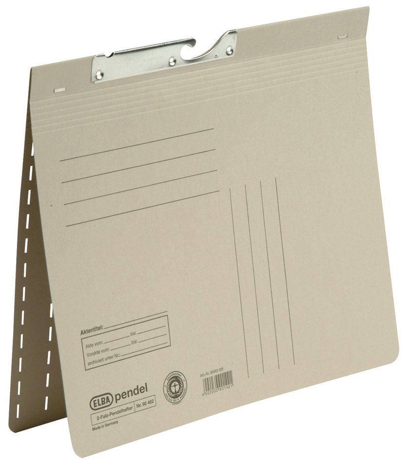 90462_GR ELBA Zweifalz-Pendelhefter, DIN A4, Manilakarton, blau