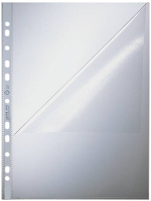 LEITZ Prospekthülle, A4, PP, genarbt, 0,13 mm, Lochseite
