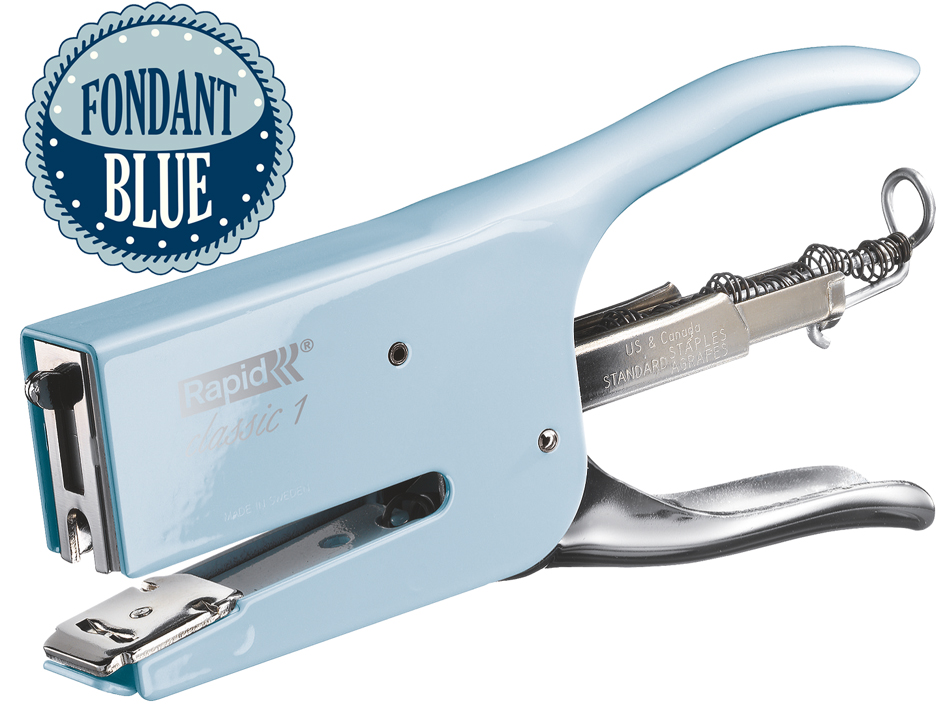 50004925893500f8f851 Rapid Heftzange Classic K1 Retro Fondant Blue, hellblau