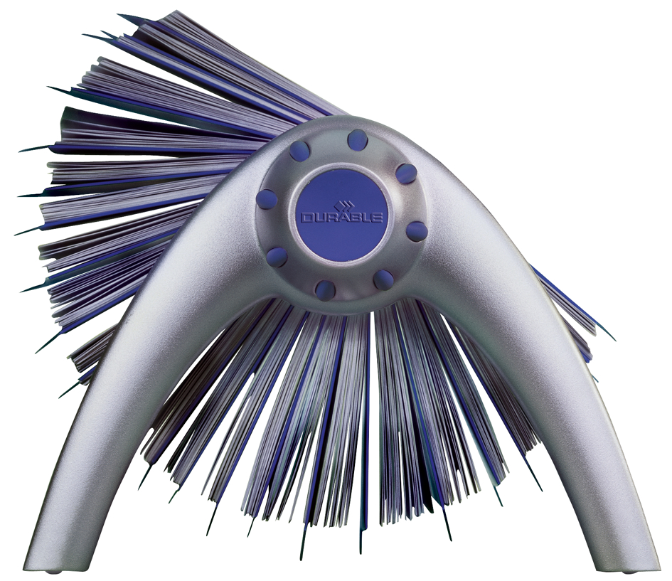 DURABLE Adresskartei TELINDEX flip, metallic-silber / blau