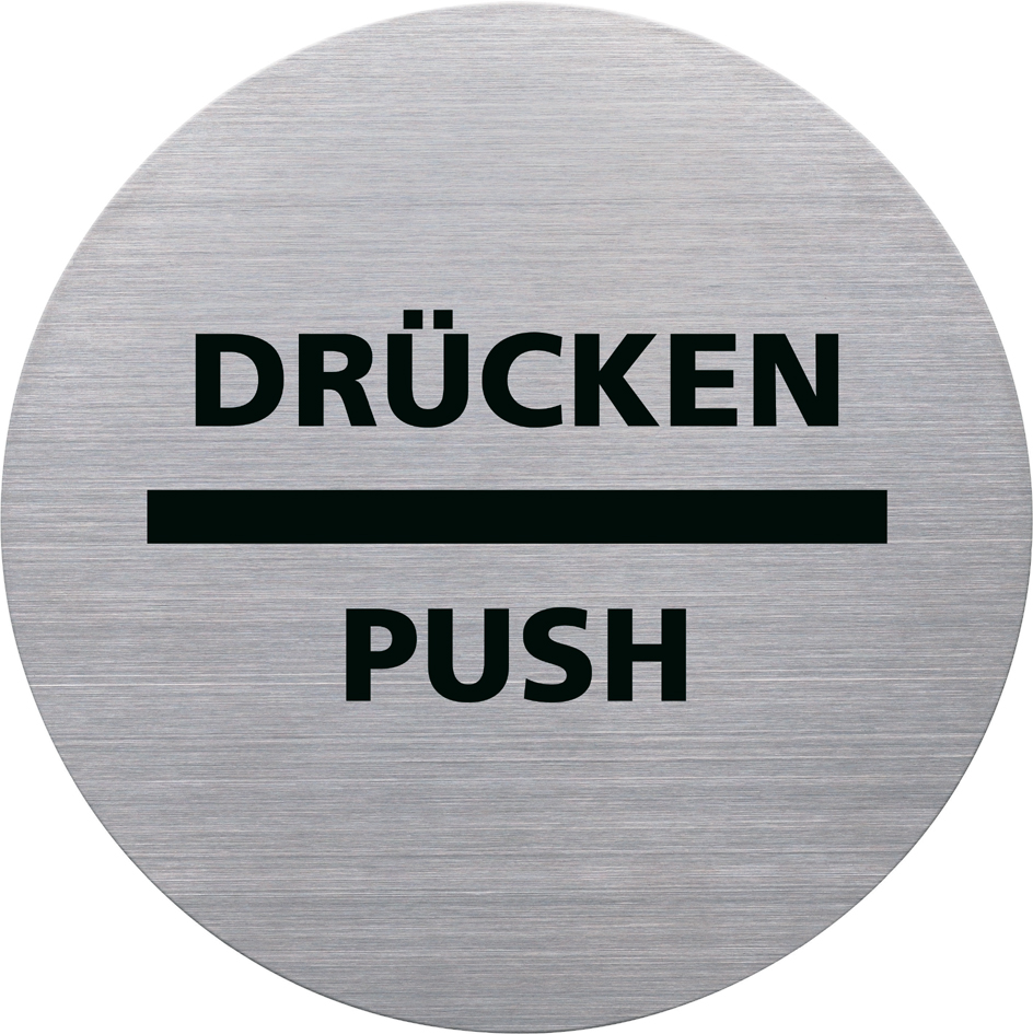 H62717_00_E_1_30058933b68bbaf4 helit Piktogramm ´ZIEHEN/PULL´, Durchmesser: 115 m, silber