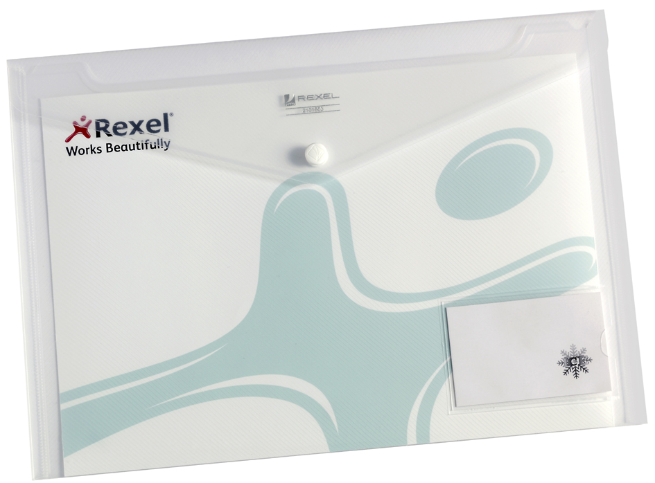 2101663 Rexel Dokumententasche ICE, DIN A4 quer, PP, transparent