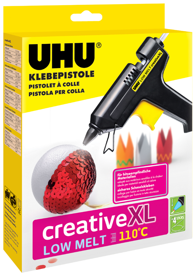 48615589339960e7bb UHU Niedrigtemperatur-Klebepistole Low Melt Creative XL