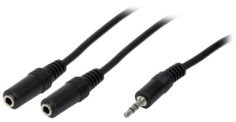 CA1046 LogiLink Audiokabel, Klinkenstecker - 2x Klinkenkupplung