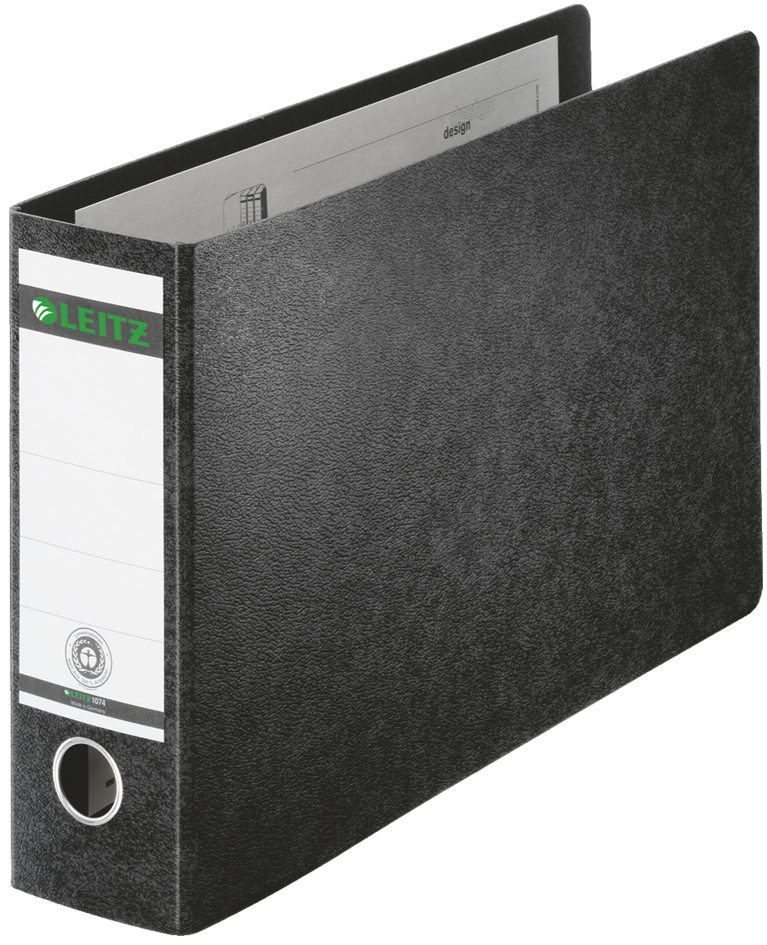 1074000058935e3c80f1e LEITZ Hartpappe-Ordner, 180 Grad, DIN A5, 77 mm, schwarz