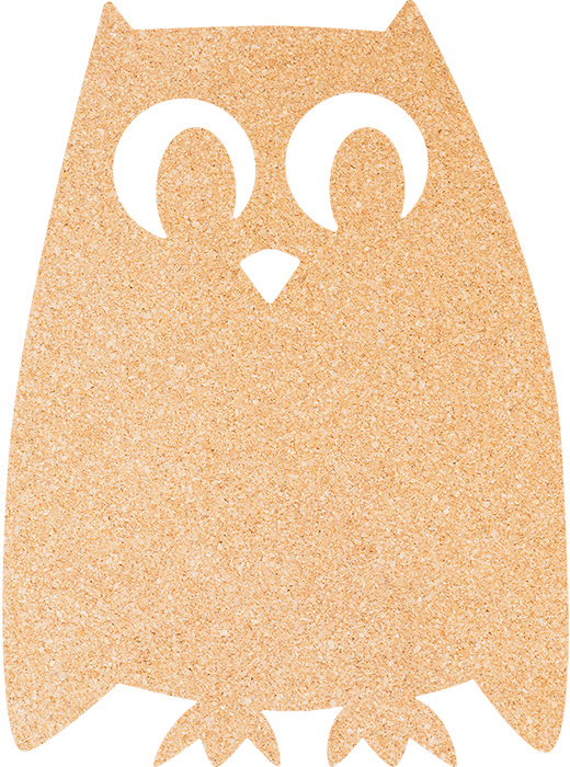 CB-OWL_1 Securit Korktafel SILHOUETTE ´Eule´