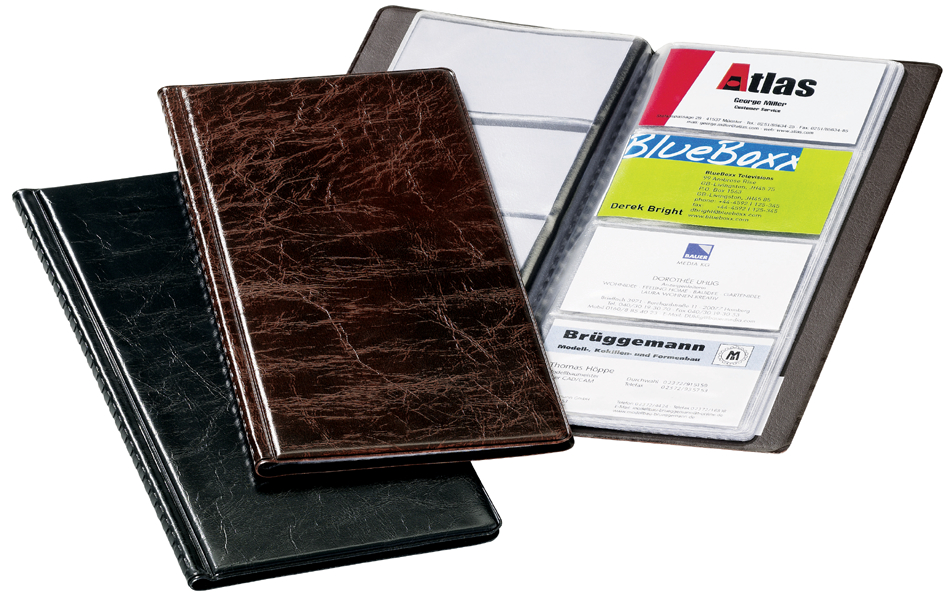 2380_00589375eddb1ed DURABLE Visitenkarten-Album VISIFIX, genarbte Folie, schwarz