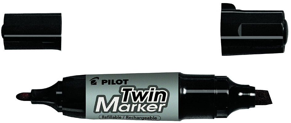 4044001 PILOT Permanent-Marker ´Twin Marker Jumbo´, schwarz