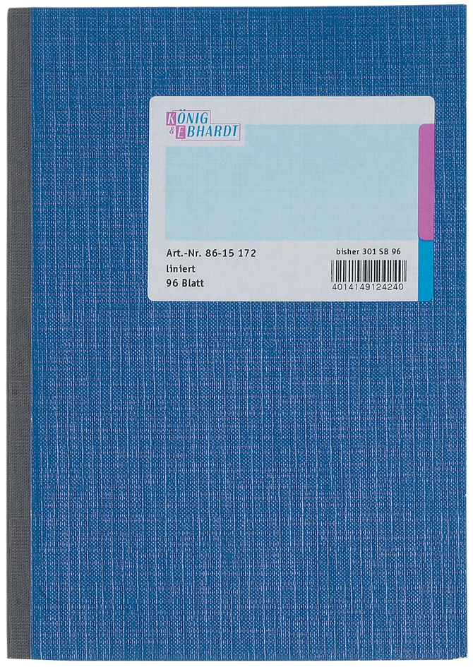 86-1517258933dc2b62cd KÖNIG & EBHARDT Kladde, DIN A5, 96 Blatt, kariert