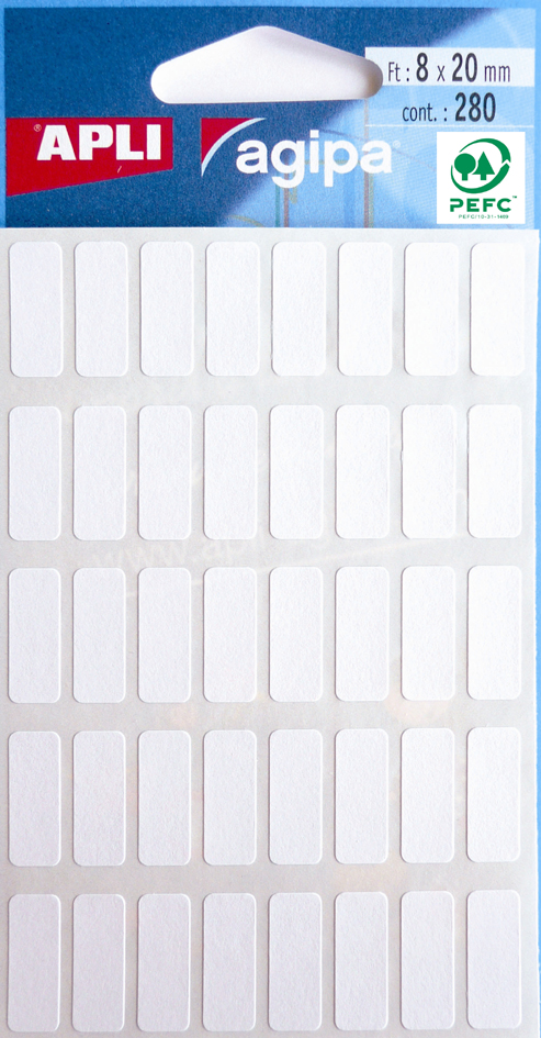 111917589af9d0190ef agipa Vielzweck-Etiketten, 12 x 18 mm, weiß
