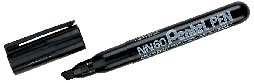 NN60-A Pentel Permanent-Marker GREEN-LABEL NN60, schwarz