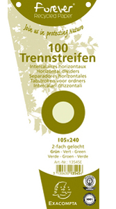 Trennstreifen589370210a3e0 EXACOMPTA Trennstreifen, trapezförmig, Karton, grün