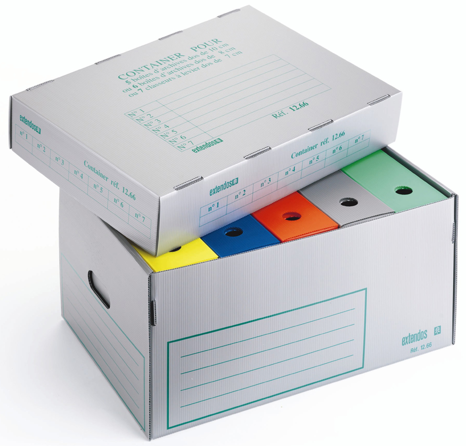 Container-PP-ref-1266 extendos Archiv- & Transport-Box aus Polypropylen Wellpappe