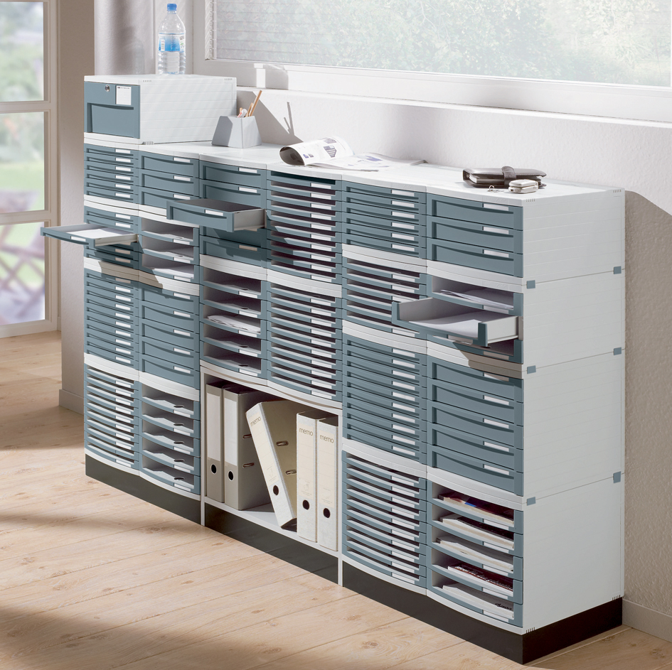 Conturwand_19589369eaf28df HAN Schubladenbox CONTUR, 10 Schübe, Gehäuse: lichtgrau