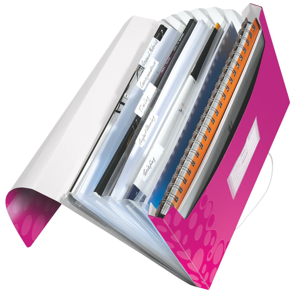 45890023_a158936384e5c84 LEITZ Projektmappe WOW, A4, PP, 6 Fächer, eisblau