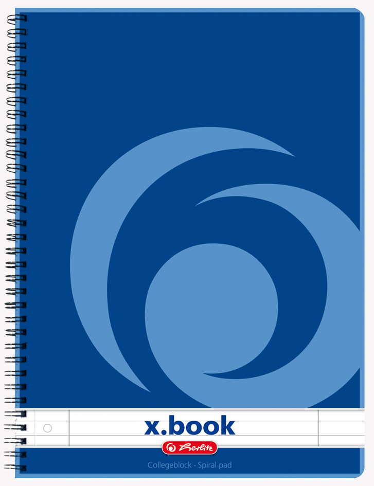 003064230081 herlitz Collegeblock x.book, DIN A4, 80 Blatt, liniert