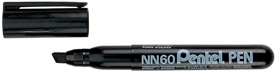 NN60 Pentel Permanent-Marker GREEN-LABEL NN60, schwarz