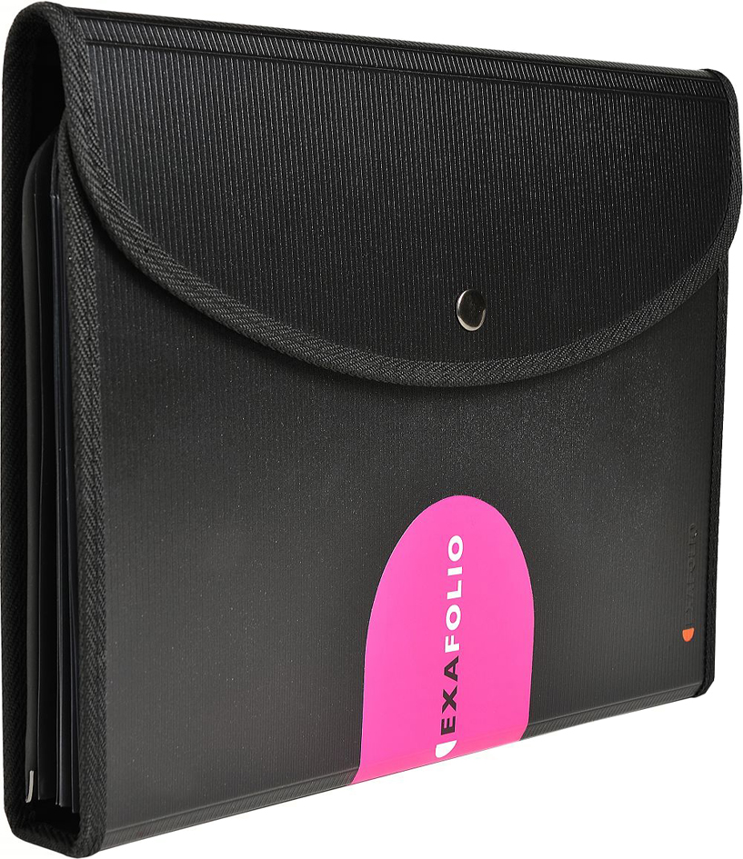 55834E_5 EXACOMPTA Fächermappe Exafolio, 6 Fächer, schwarz