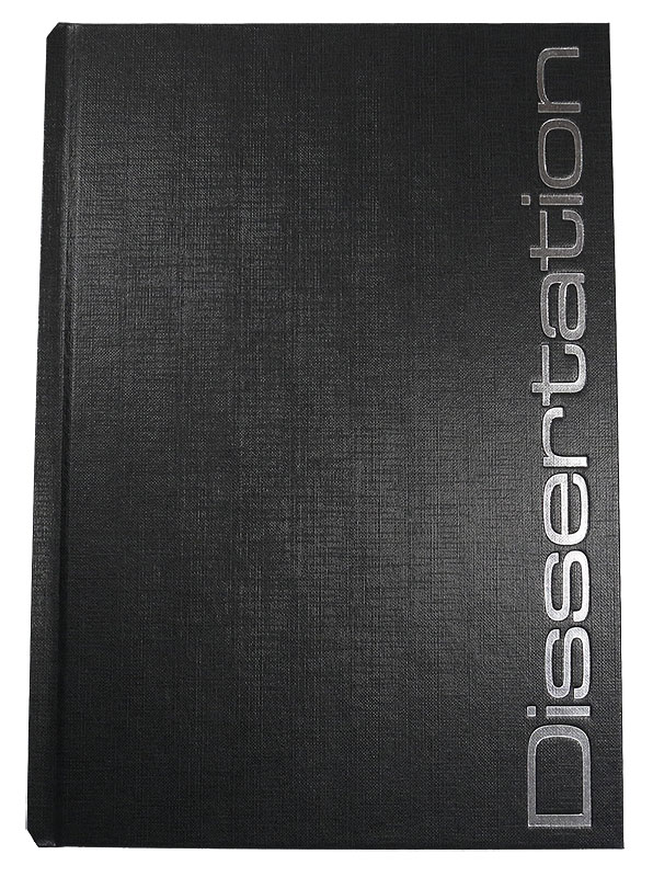 Bucheinband Hardcover NEWLINE, schwarz, Prägung DISSERTATION - schwarz - Dissertation