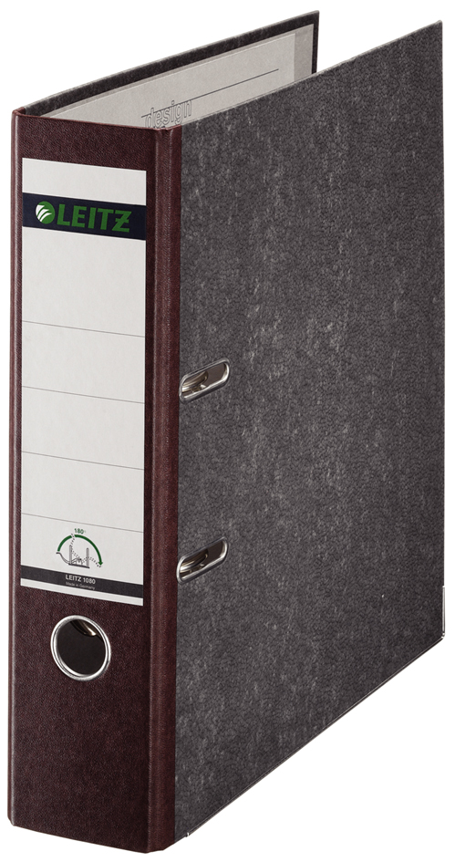 1080507558935e45c77df LEITZ Wolkenmarmor-Ordner, 180 Grad, DIN A4, 80 mm, rot
