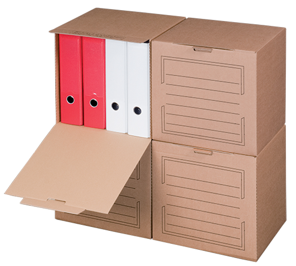 227100105 smartboxpro Archiv-Container, mit Frontdeckel, braun