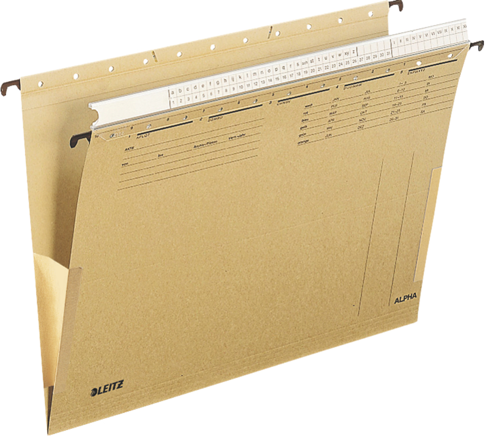 19360000 LEITZ ALPHA Hängetasche, A4, mit Organisationsleiste, natron
