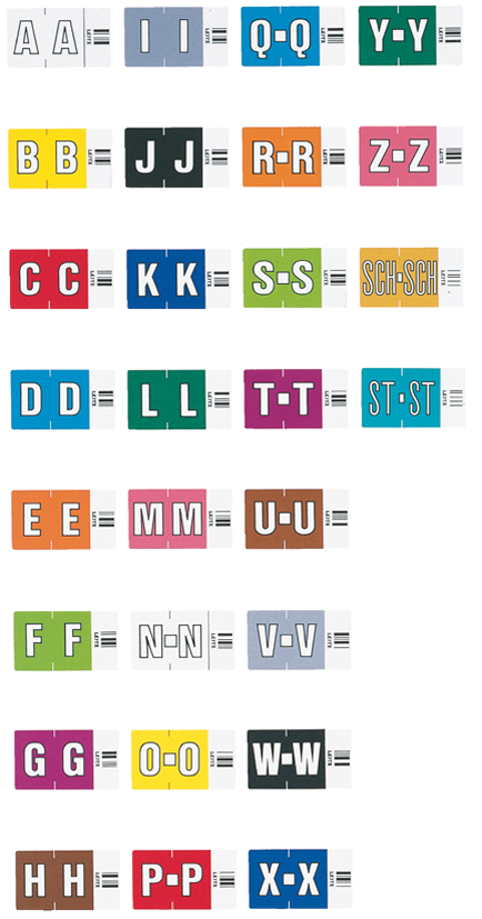 LEITZ Buchstabensignal Orgacolor ´Q´, auf Rolle, blau