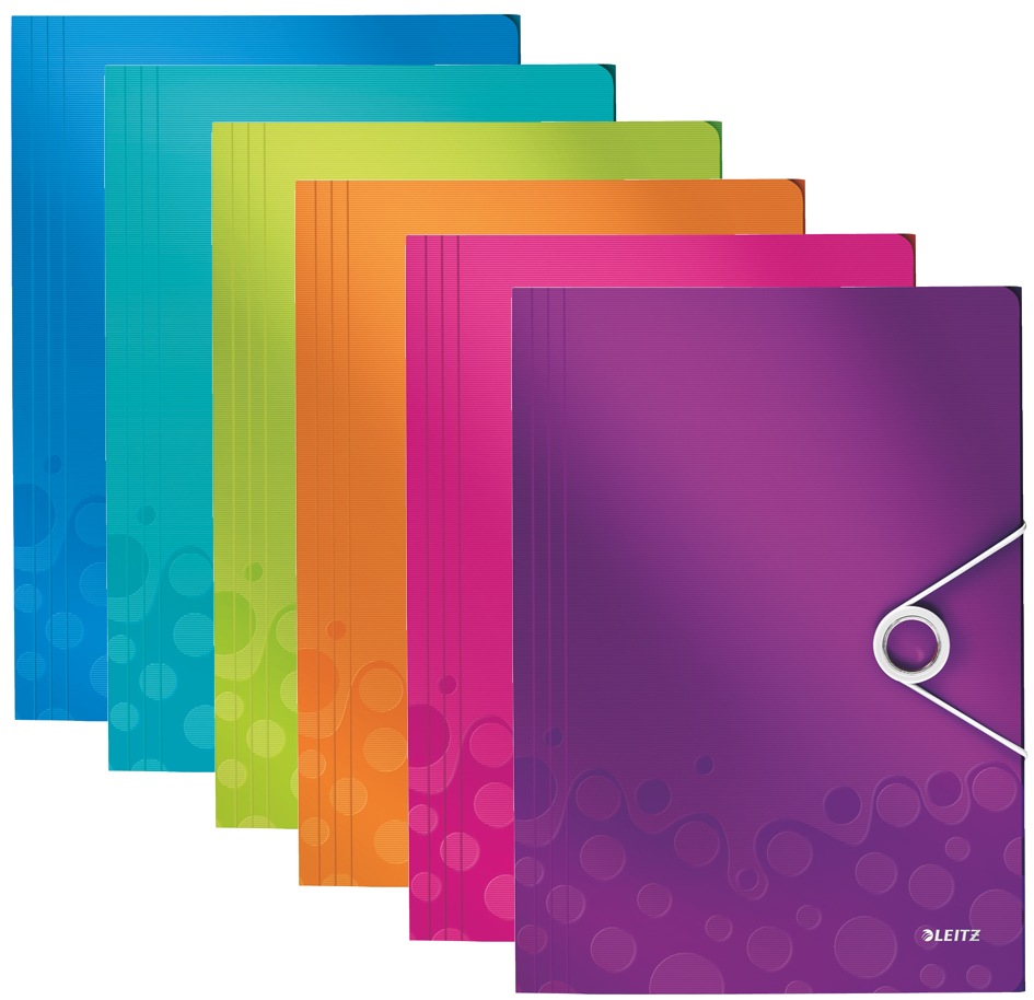 45990036kvtCKz9b26qR7 LEITZ Eckspannermappe WOW, DIN A4, PP, weiß-metallic