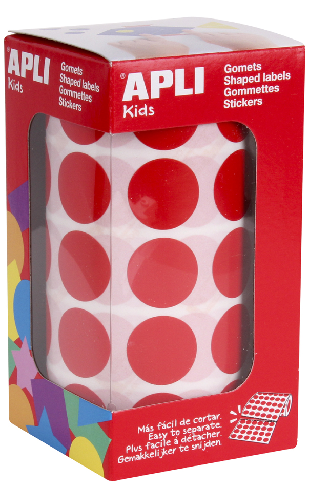 004861cd agipa apli Kids Sticker Creative ´Rund´, auf Rolle, rot