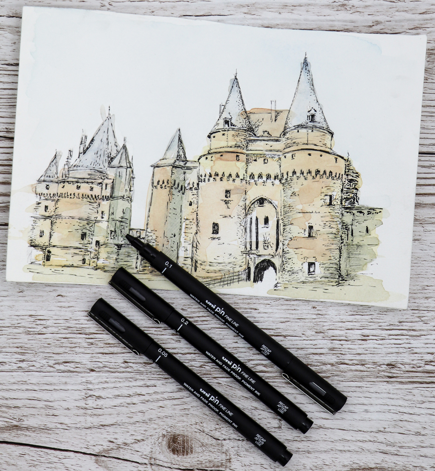 Visuel-ambiance-pin uni-ball Fineliner PIN 03200 B, blau