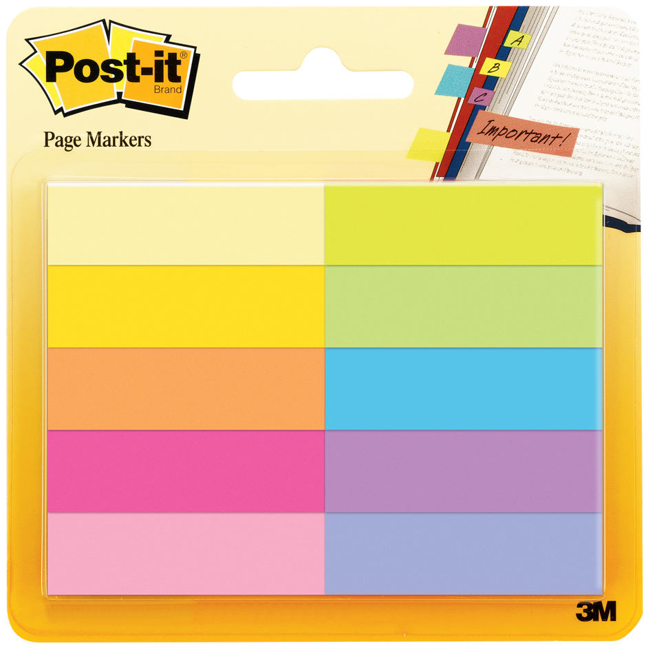 Post-it Pagemarker aus Papier, 25 x 76 mm, Neonfarben
