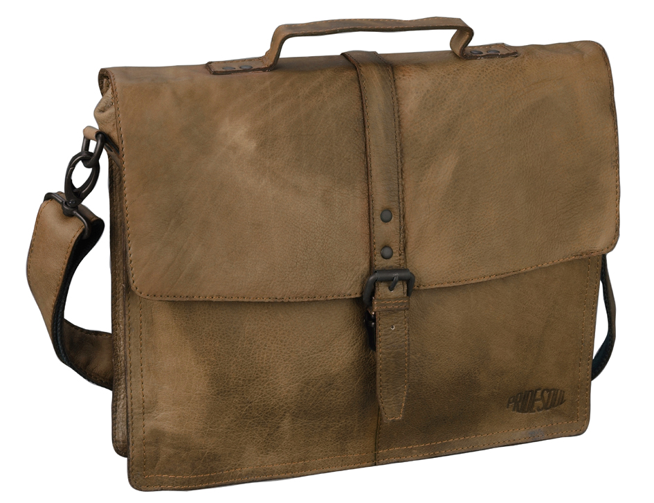 47208-2 PRIDE&SOUL Aktentasche ´JAYDEN´, Leder, braun