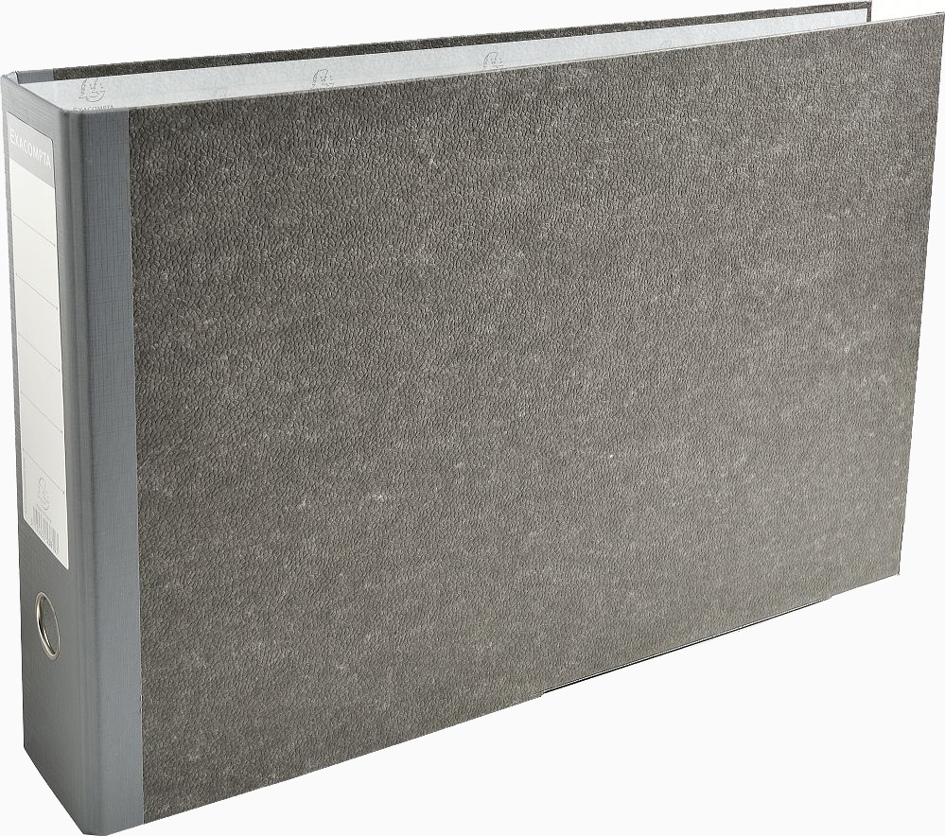 53810E_1 EXACOMPTA Ordner Wolkenmarmor, A3 quer, 80 mm, grau