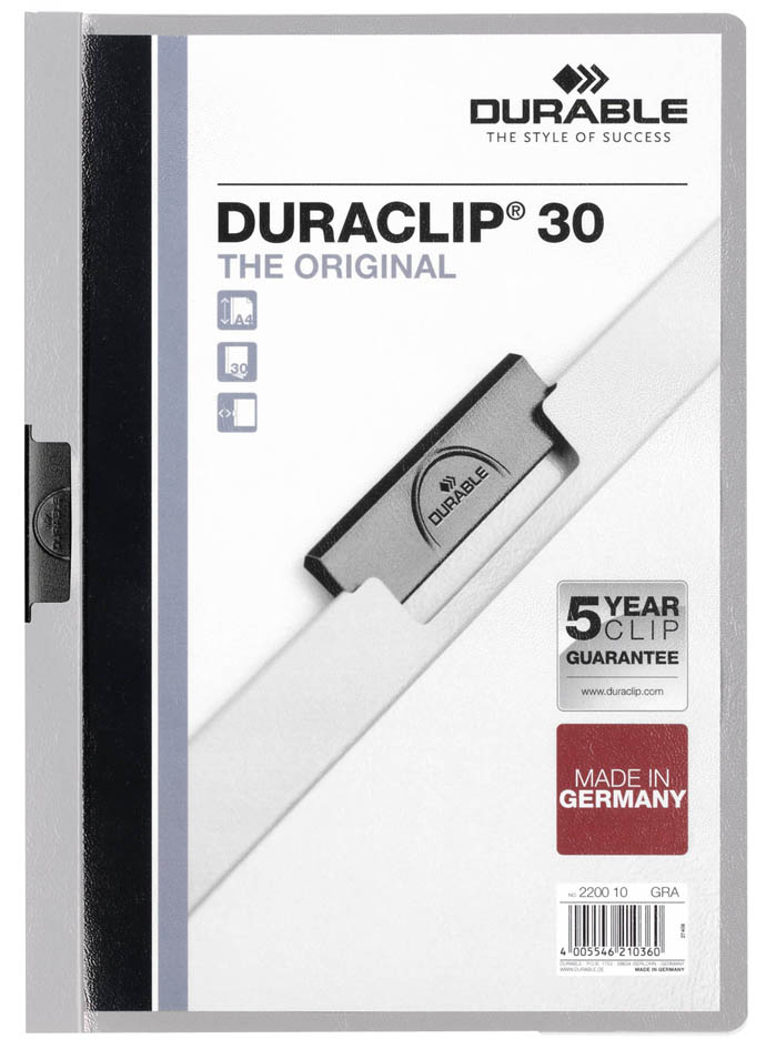 2200-10-durable589374c17b99c DURABLE Klemmhefter DURACLIP ORIGINAL 30, DIN A4, hellblau