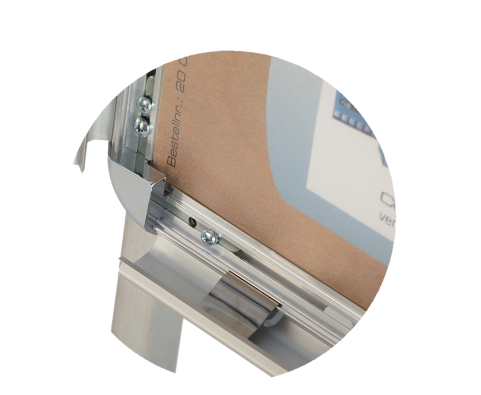 magnetoplan Topschild für Plakatständer SP A1, weiß