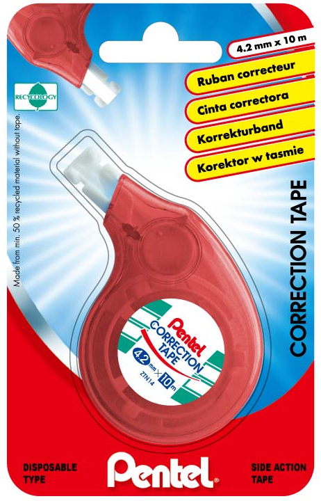XZTN14 Pentel Korrekturroller XZTN14, Bandmaße: (B)4,2 mm x (L)10 m