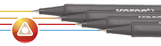 kliner_spitze589335941b49a Kores Fineliner ´K-Liner´, Strichstärke: 0,4 mm, schwarz